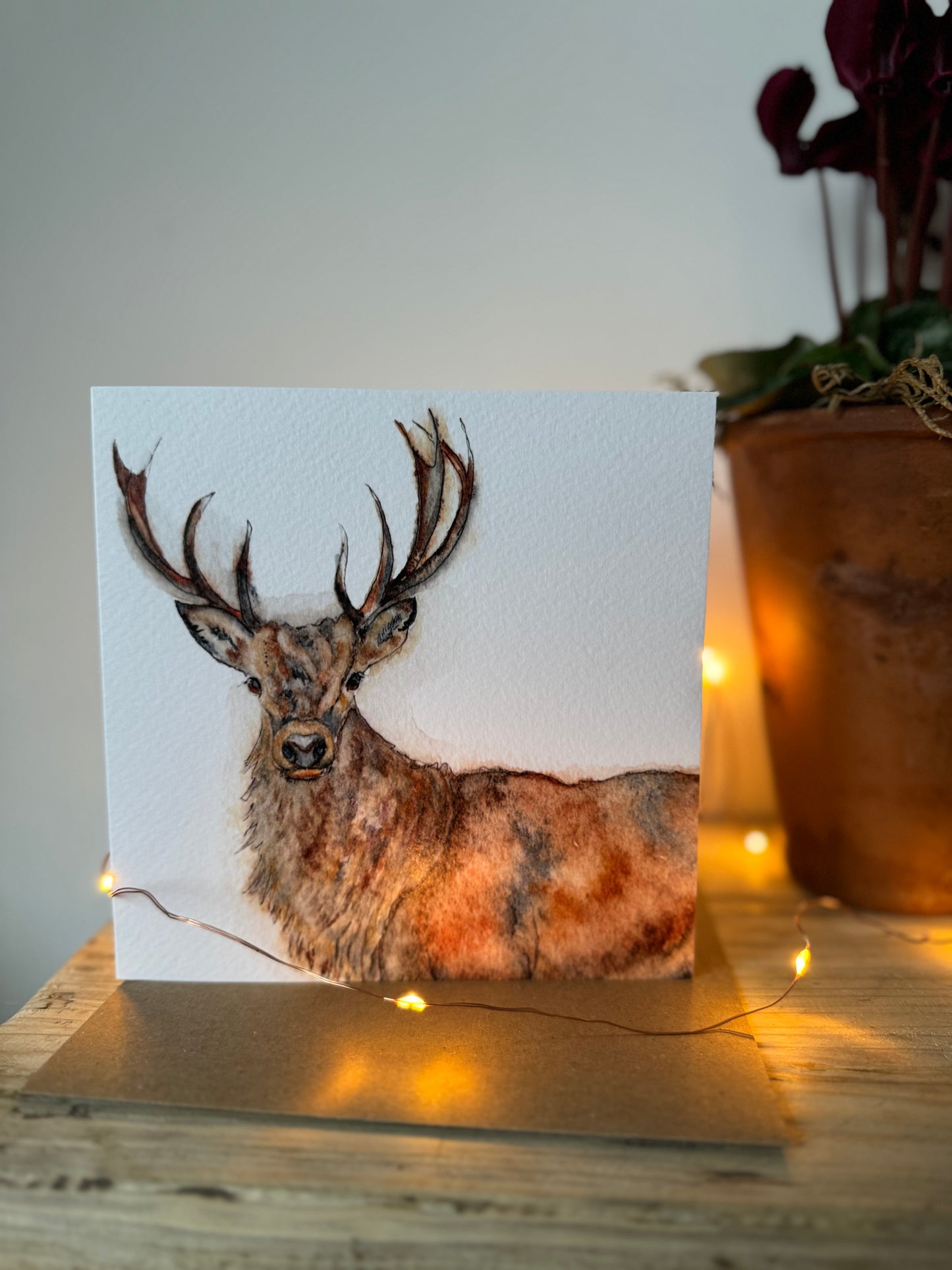 Stag Greeting Card, Stag Christmas Card, Blank Inside