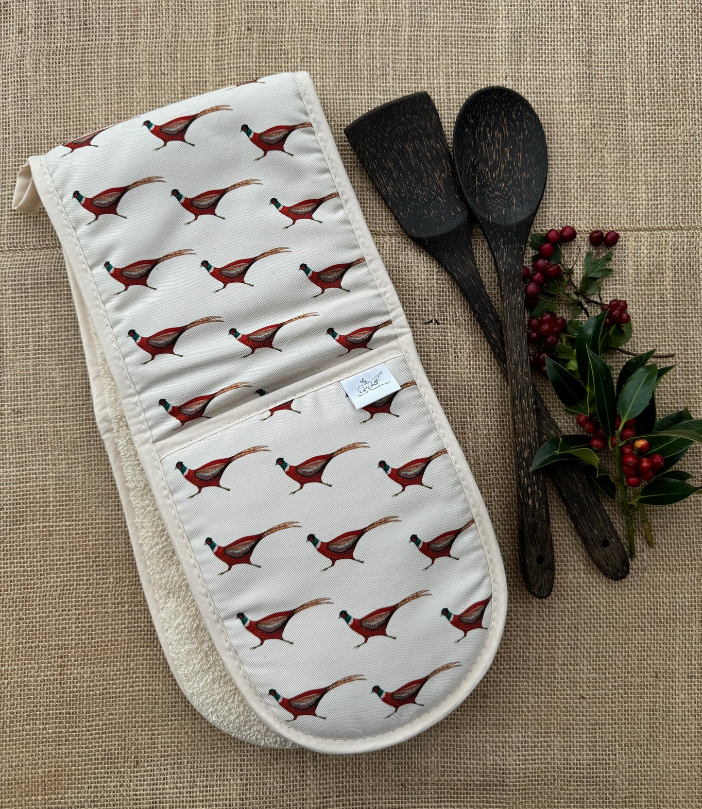 Running Pheasant Double Oven Glove