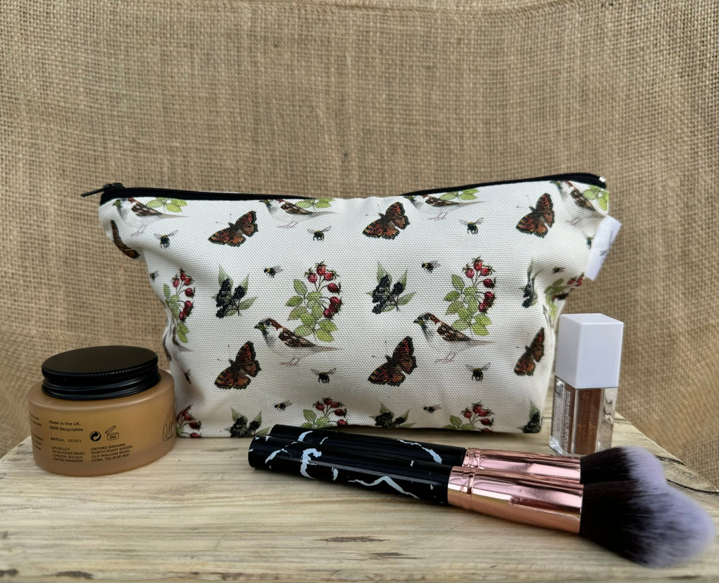 Autumn Hedgerow Cosmetic/Toiletries Bag - Hare and Pheasant Designs