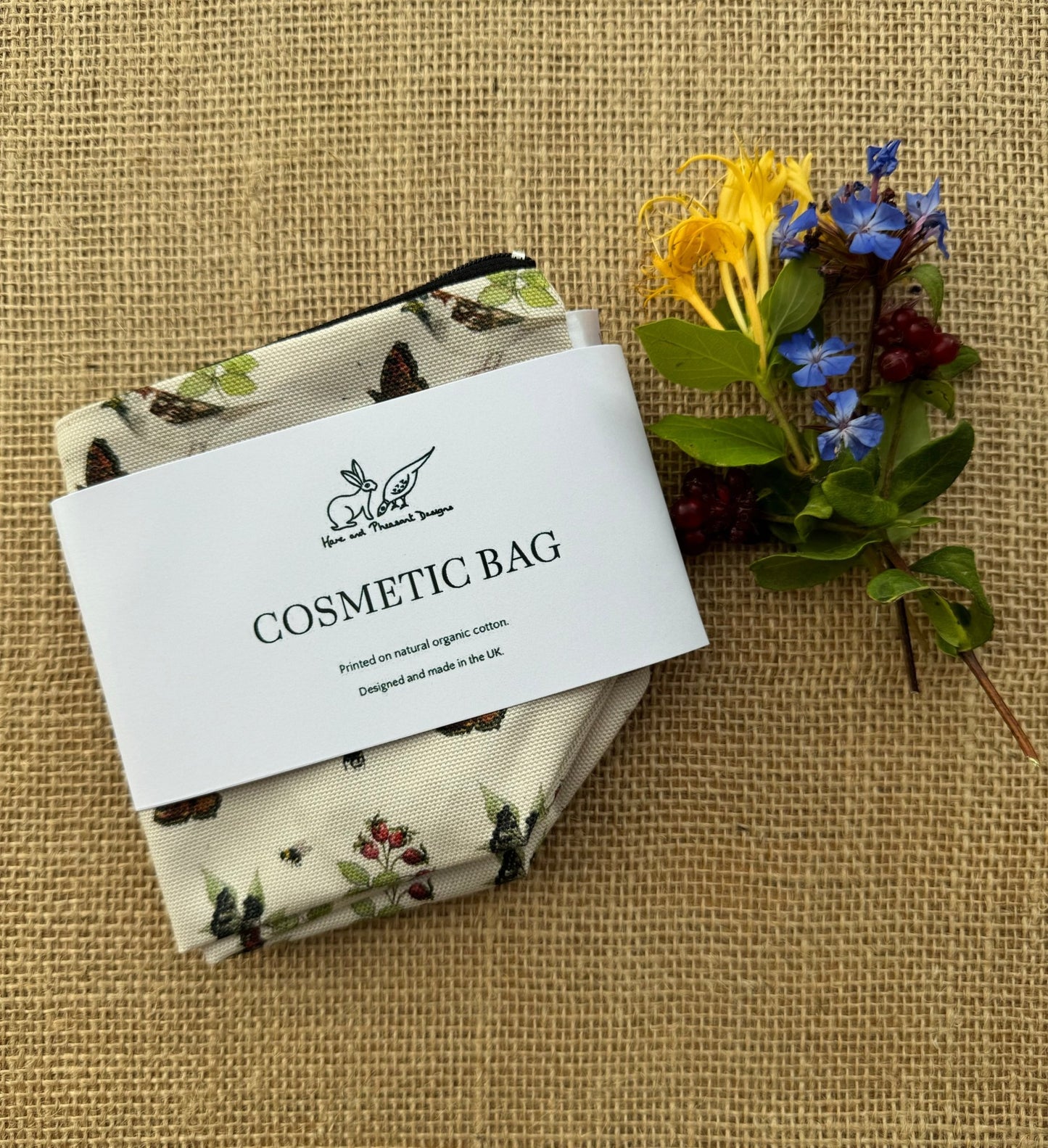 Autumn Hedgerow Cosmetic/Toiletries Bag - Hare and Pheasant Designs