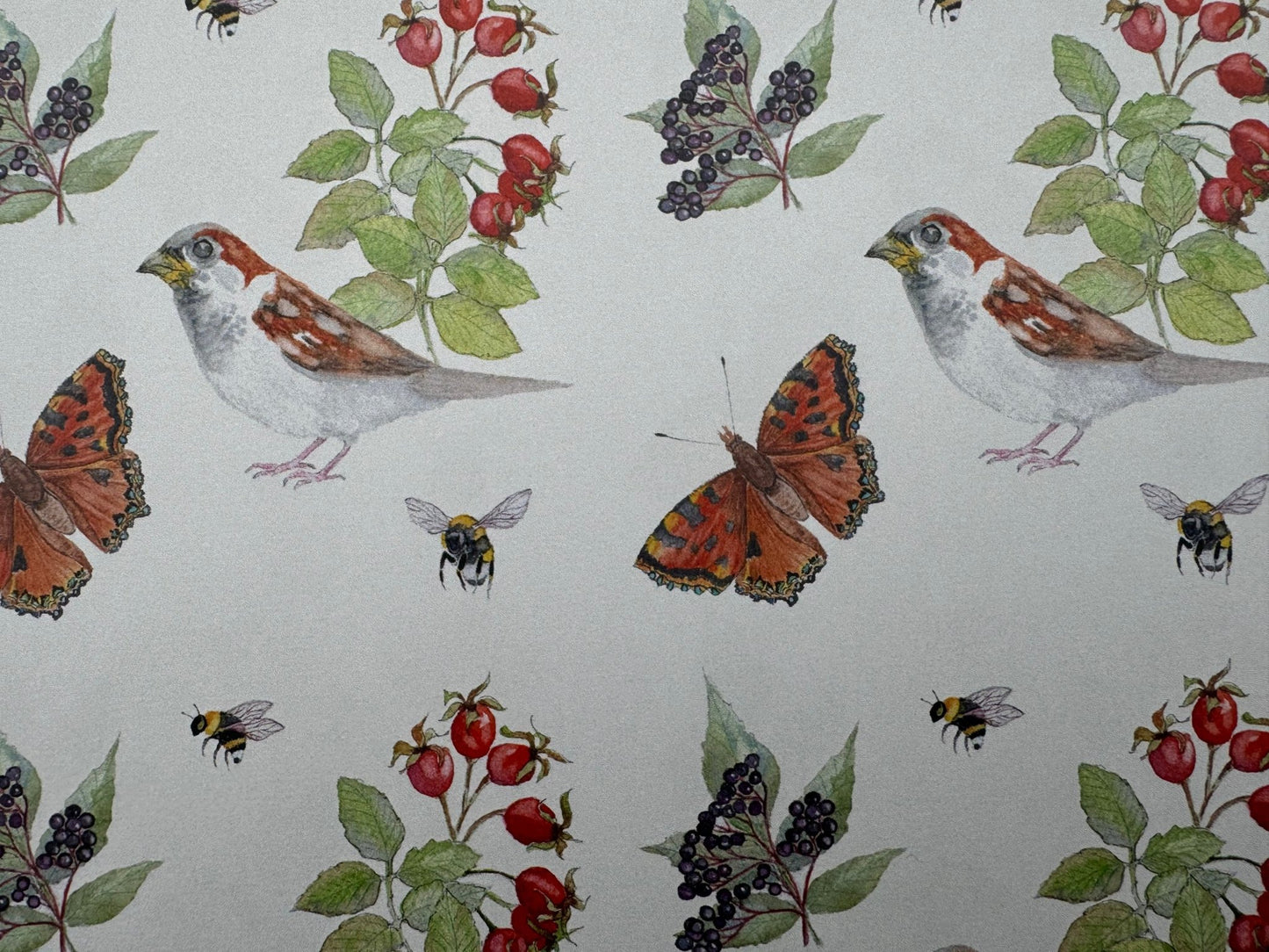 Autumn Hedgerow Wrapping Paper, Luxury Eco Gift Wrap - Hare and Pheasant Designs
