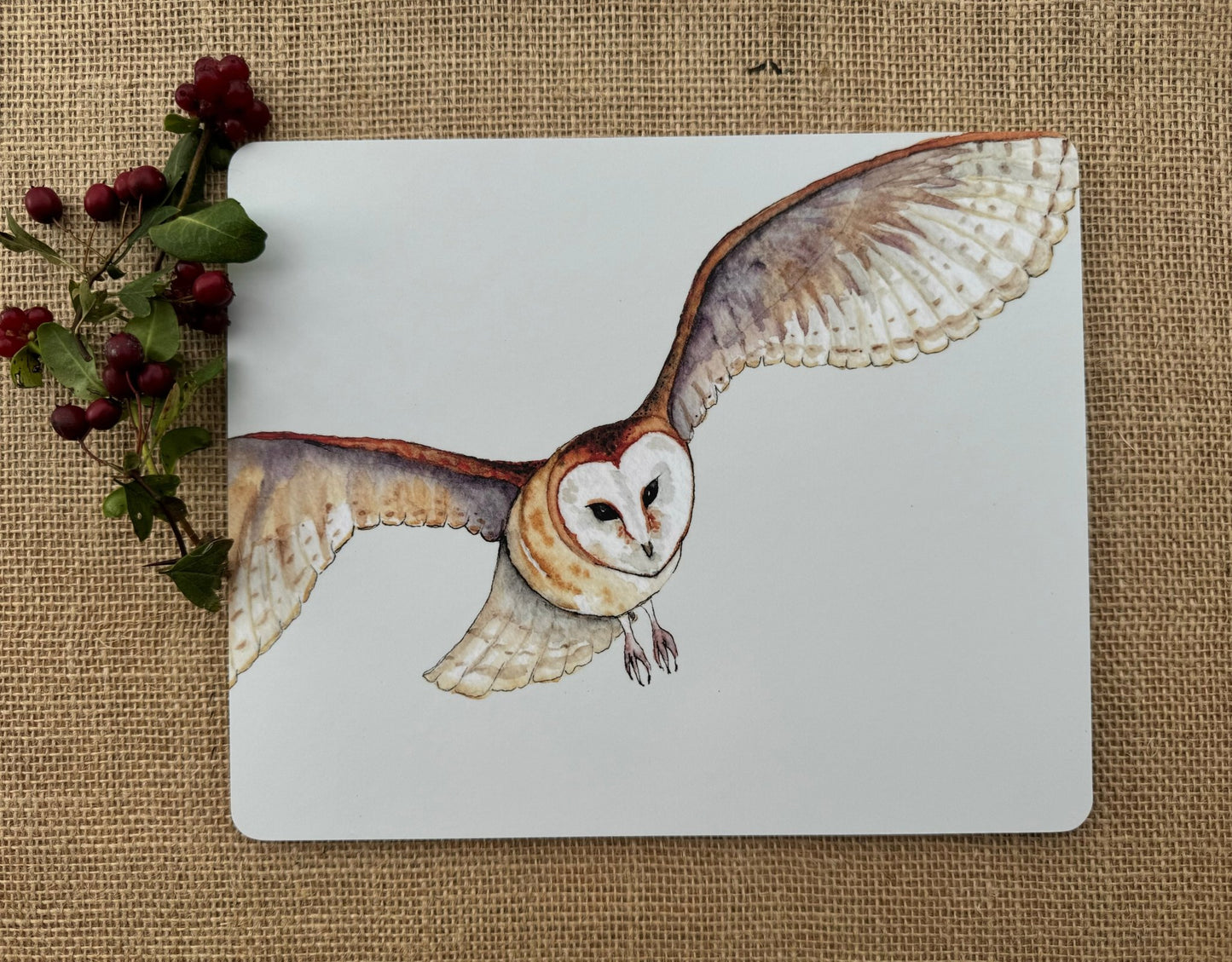 Barn Owl Placemat - Hare and Pheasant Designs