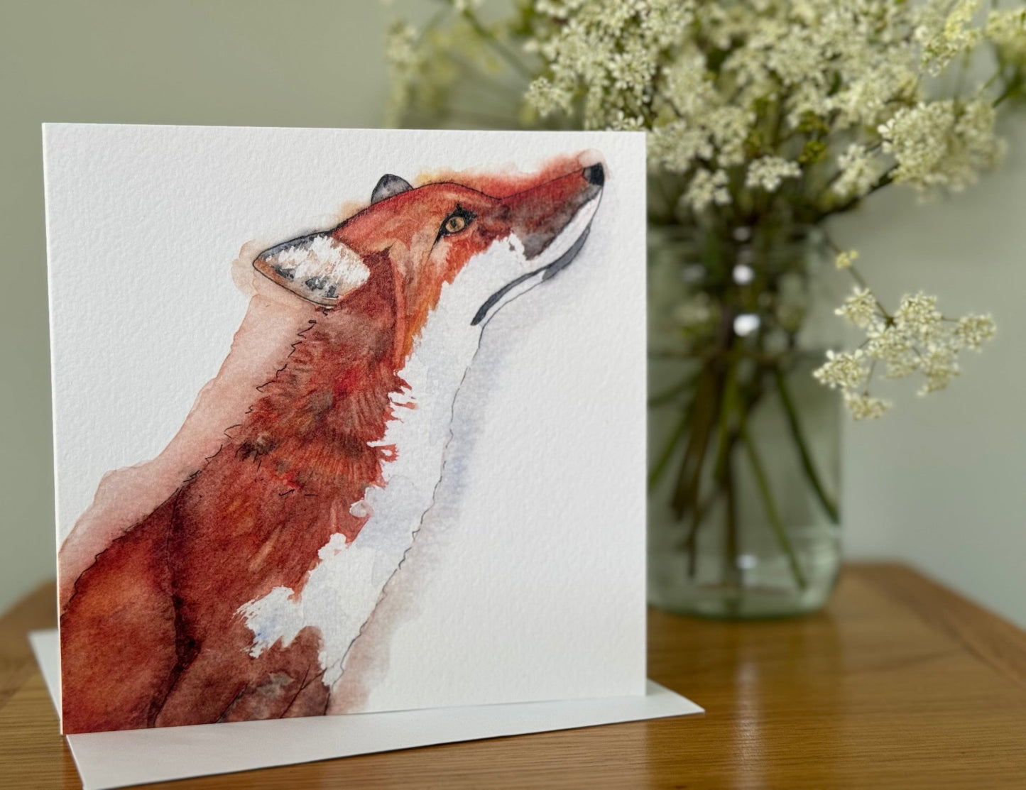 Fox Card, Fox Greeting Card, Blank inside, Wildlife Greeting Card, Bird Greeting Card - Hare and Pheasant Designs