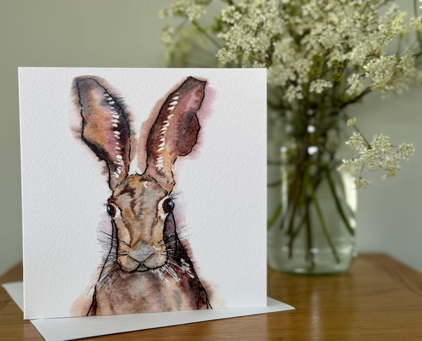 Hare Card, Hare Greeting Card, Blank inside, Wildlife Greeting Card, Animal Greeting Card - Hare and Pheasant Designs