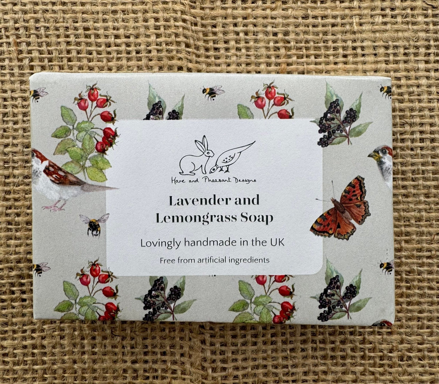 Lavender and Lemongrass Soap, Handmade in the UK - Hare and Pheasant Designs