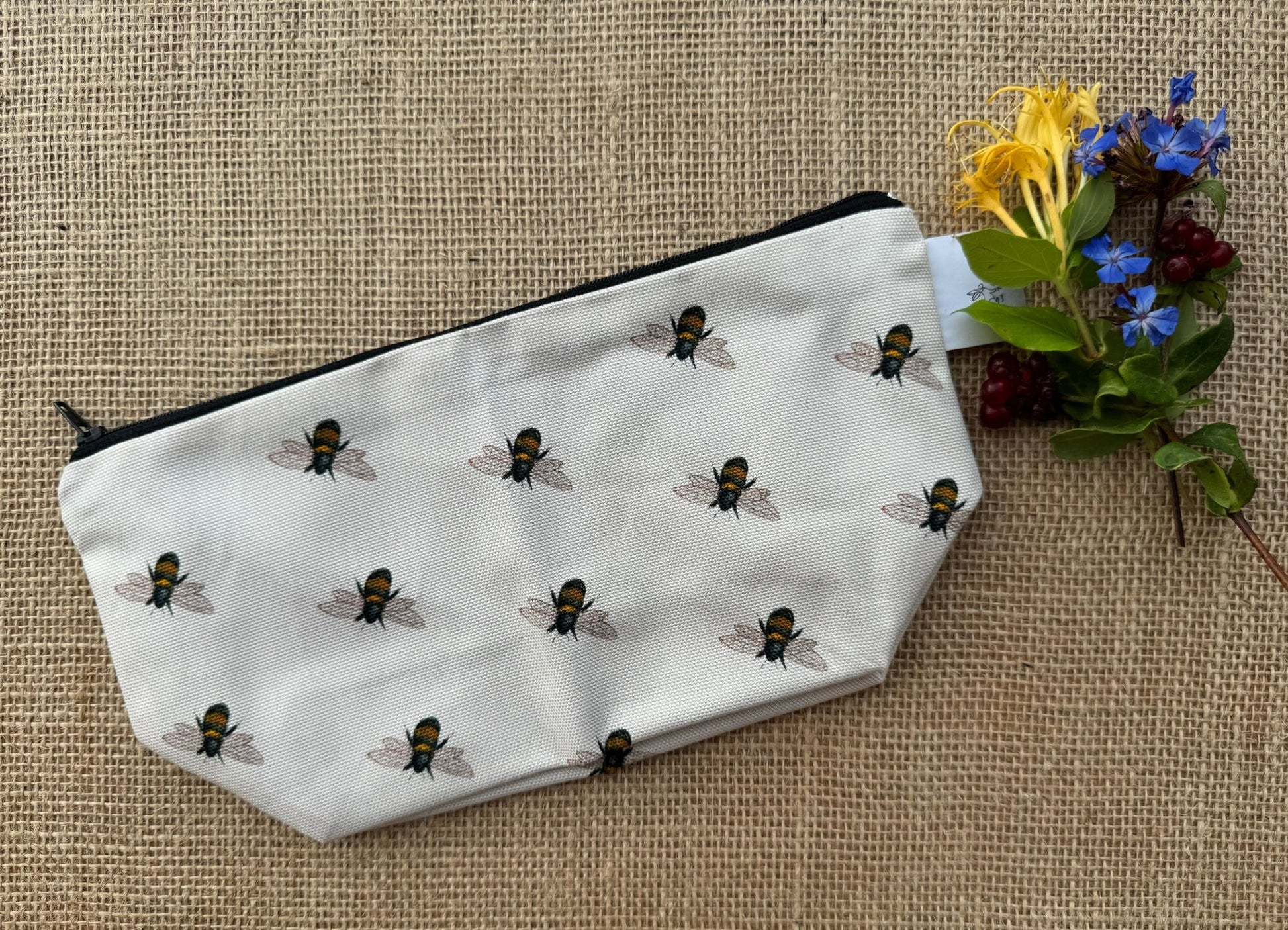 Beautiful Bees Cosmetic/Toiletries Bag - Hare and Pheasant Designs