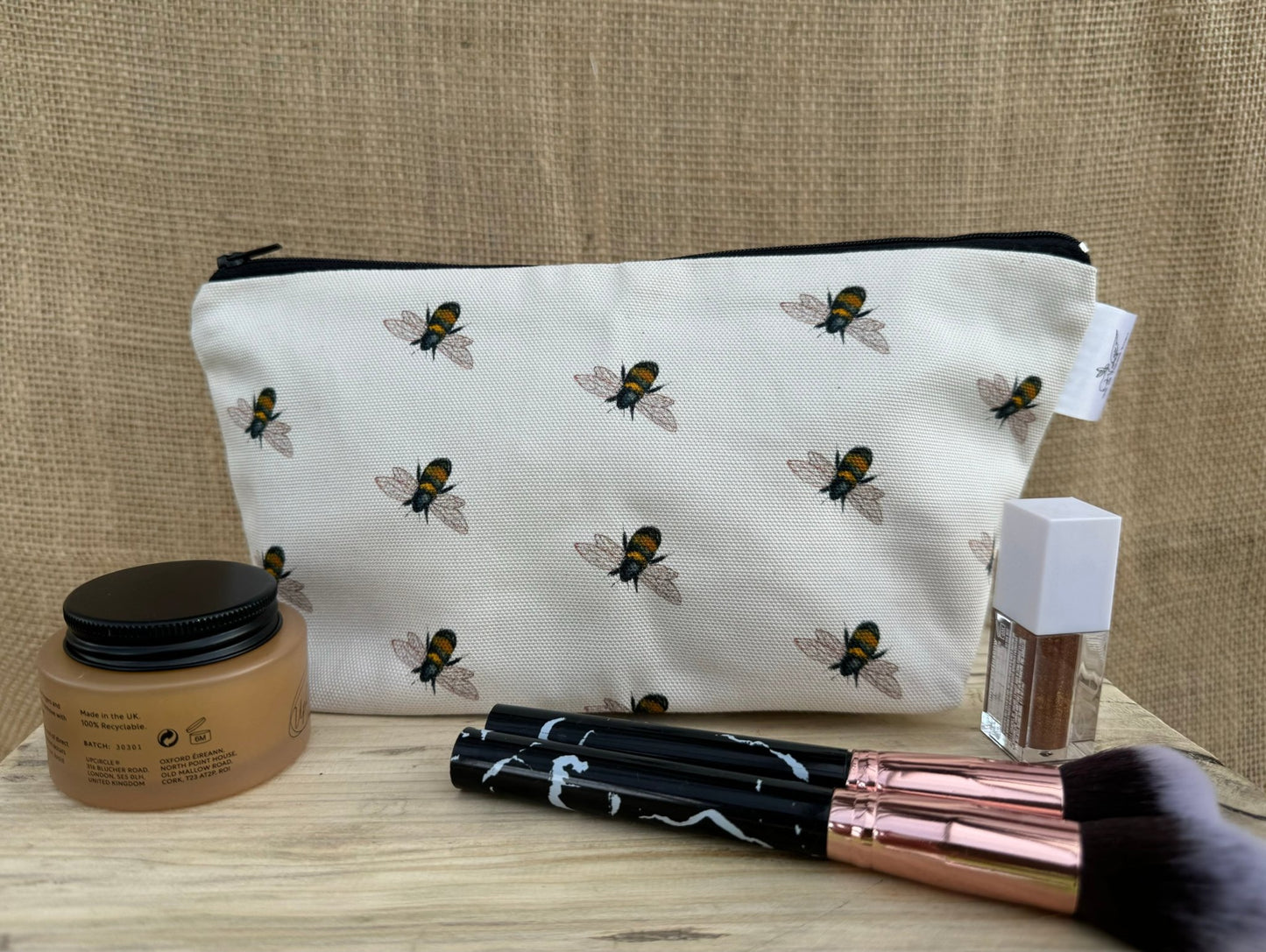 Beautiful Bees Cosmetic/Toiletries Bag - Hare and Pheasant Designs